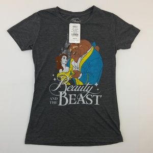 Beauty and the Beast heather gray short sleeve tee